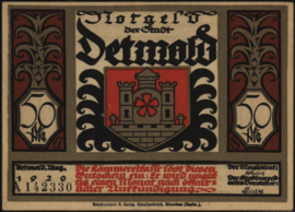 Duitsland - Noodgeld -  Detmold Grab. 268.10 50 Pfennig 1920