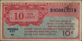 Verenigde Staten van Amerika (VS)   PM9 10 Cents (19)47 (No date)