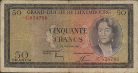 Luxemburg  P51 50 Francs 1961