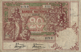 België  P67 20 Francs Model 1894