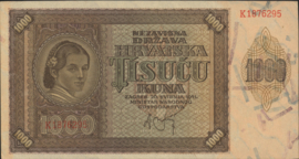 Kroatië   P4 1.000 Kuna 1941