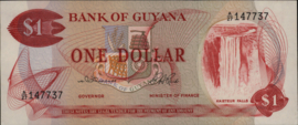 Guyana  P21 1 Dollar 1966 (No Date)