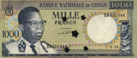 Congo Democratic Republic (Kinshasa)   P8 1.000 Francs 1964