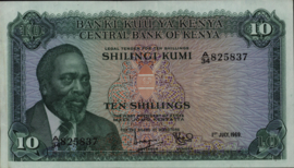 Kenia   P7 10 Shillings 1969