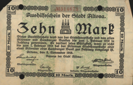 Duitsland - Noodgeld -  Altona 012.01 10 Mark 1918
