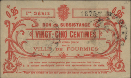 Frankrijk - Noodgeld - Fourmies JPV-59.1080 25 Centimes 1914 (No date)