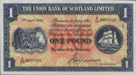 Schotland - The Union bank of Scotland Ltd. PS816.a 1 Pound 1952