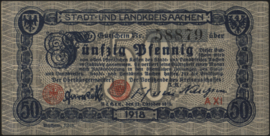Duitsland - Noodgeld -  Aachen Grab. A1.2.c 50 Pfennig 1918
