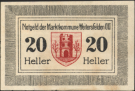 Austria - Emergency issues - Weitersfelden KK. 1165 20 Heller 1920