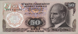 Turkey P188 50 Lira 1970