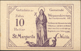 Oostenrijk - Noodgeld - Weissenkirchen KK.:1157.I 10 Heller 1920