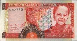 Gambia  P20 5 Dalasis 2001-'05 (No date)