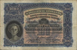 Switserland  P35 100 Franken 1939