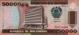 Mozambique P138 50,000 Meticais 1993
