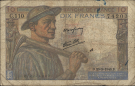Frankrijk  P99.a 10 Francs 1946