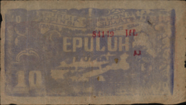 Indonesië Bukit Tinggi P190 10 Rupiah 1948