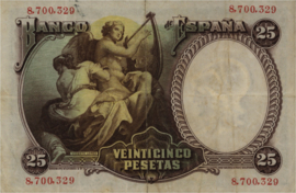 Spanje  P81 25 Pesetas 1931