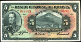 Bolivia P120.a 5 Bolivianos 1928