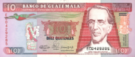 Guatemala  P75 10 Quetzales 1990