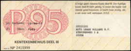 Kentekenbewijzen .Ford Deel III 1995