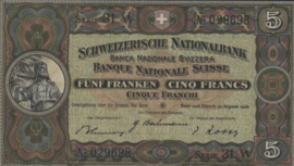 Switserland  P11.l 5 Francs 1946