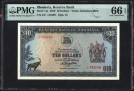 Rhodesië  P41.a 10 Dollars 1979