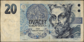 Tsjechische Republiek  P10/B110 20 Korun (Dvacet) 1994