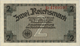 Reichskreditkassenscheine Ros552 2 Mark 1939