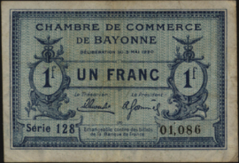 Frankrijk - Noodgeld - Bayonne JPV-64.21 1 Franc 1920