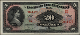 Mexico  P54.p 20 Pesos 1970