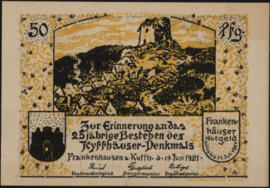 Duitsland - Noodgeld - Frankenhausen am Kyffhäuser Grab.: 373 50 Pfennig 1921