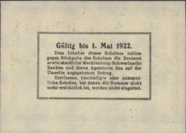 Germany - Emergency issues - Mecklenburg-Schwerin  Grab.:M21.2 25 Pfennig 1922 (No date)