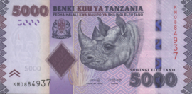 Tanzania  P43.c 5.000 Shillings 2020