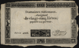 France  PA71 25 Livres 1793