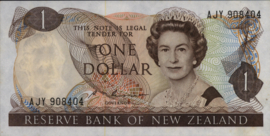 New Zealand P169 1 Dollar 1989