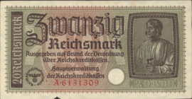 Reichskredit-kassenscheine PL1300.5.a 20 Reichsmark 1939