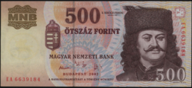 Hungary P188/B570 500 Forint 2002