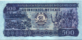 Moçambique P131 500 Meticais 1983-06-16