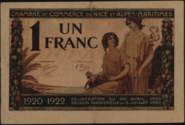 France - Emergency - Nice et Alpes-Maritimes JPV-06.91 1 Franc 1920