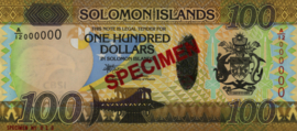 Salomonseilanden  P36 100 Dollars 2015 SPECIMEN