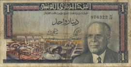 Tunesië  P63.a 1 Dinar 1965