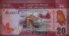 Sri Lanka P123 20 Rupees 2016