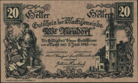 Oostenrijk - Noodgeld - Wiener Neudorf KK: 1229 20 Heller 1920