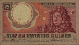 Netherlands  PL68 25 Gulden 1955