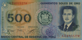 Peru P115 500 Soles de Oro 1976