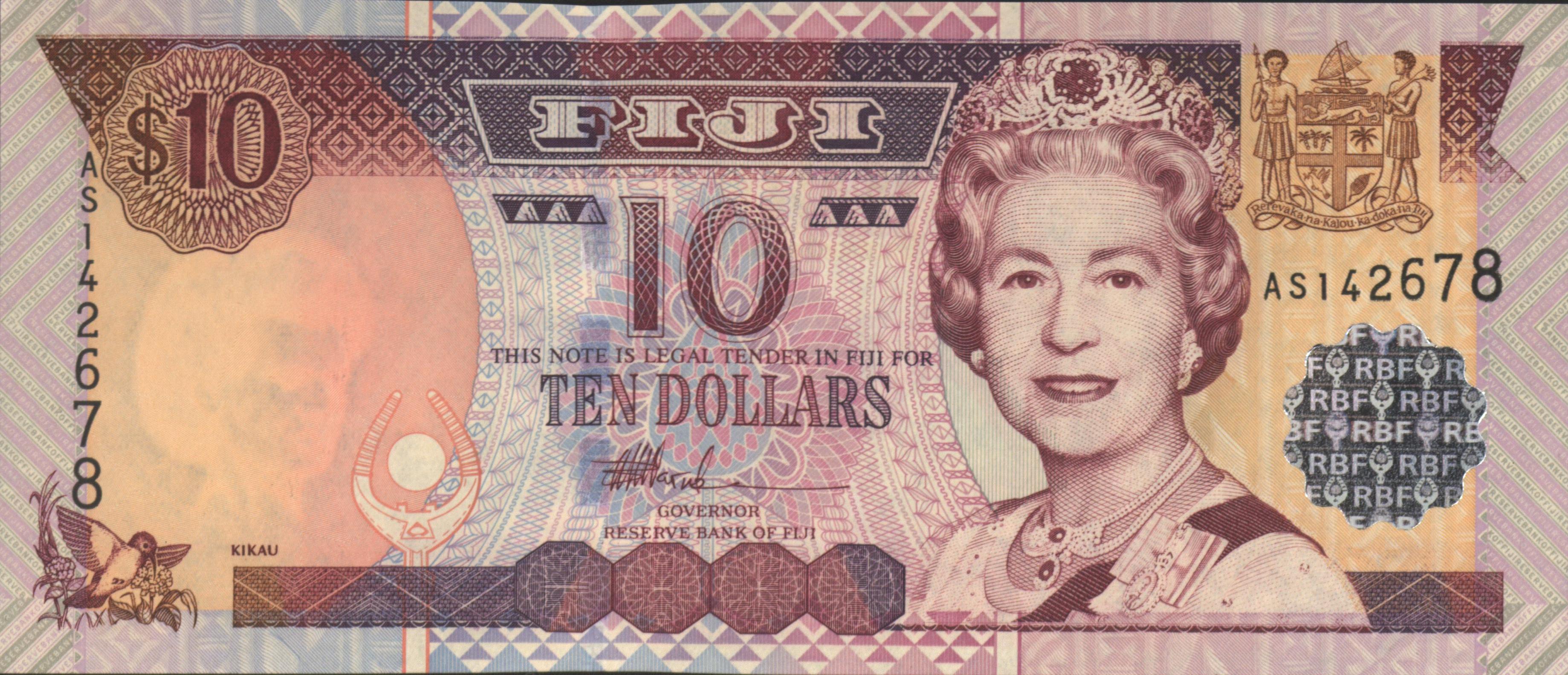 Fiji P106.a 10 Dollars 2002 (No date)