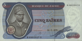 Zaïre (Congo Kinshasa)  P22.a 5 Zaïres 1979