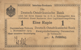Duitsland - Oost Afrika  P11 1 Rupie 1915
