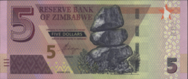 Zimbabwe P102.a 5 Dollars 2019