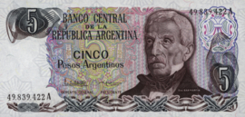 Argentinië P312.a1 5 Pesos Argentinos 1983-84 (No date)